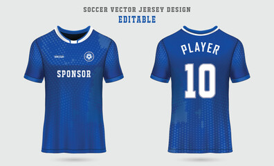 Soccer jersey vector editable template sport t shirt design