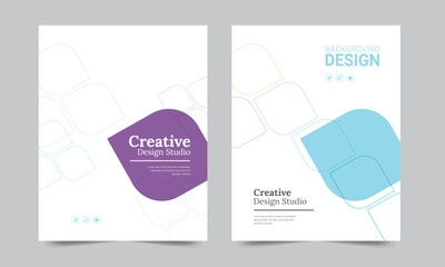 Cover design for annual report and business catalog, magazine, flyer or booklet. Brochure template layout. A4 cover vector EPS-10