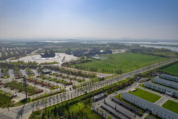 aerial view of Xi'an, China