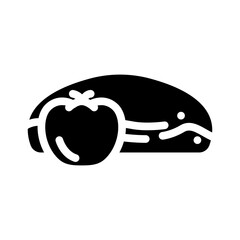 tomato bun food meal glyph icon vector. tomato bun food meal sign. isolated symbol illustration