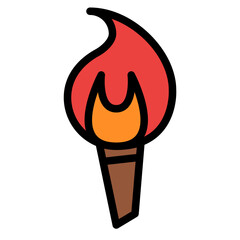 wooden torch tropical nature summer