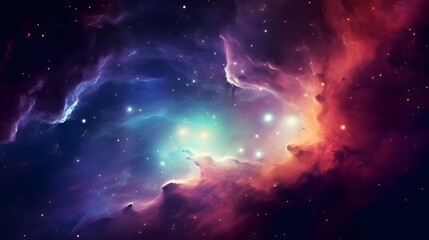 Obraz na płótnie Canvas Colorful space galaxy nebula. Stary night cosmos. Universe science astronomy. Supernova background wallpaper