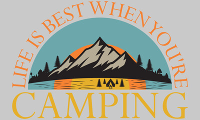 Retro Camping Sublimation Design Bundle