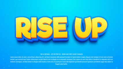 Editable text effect kids 3d style