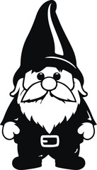 Garden gnomes, Vector illustration, SVG	