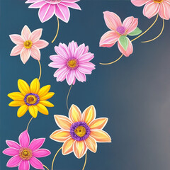 Fototapeta na wymiar background with flowers Generative AI