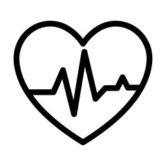heartbeat Icon Vector Illustration color editable