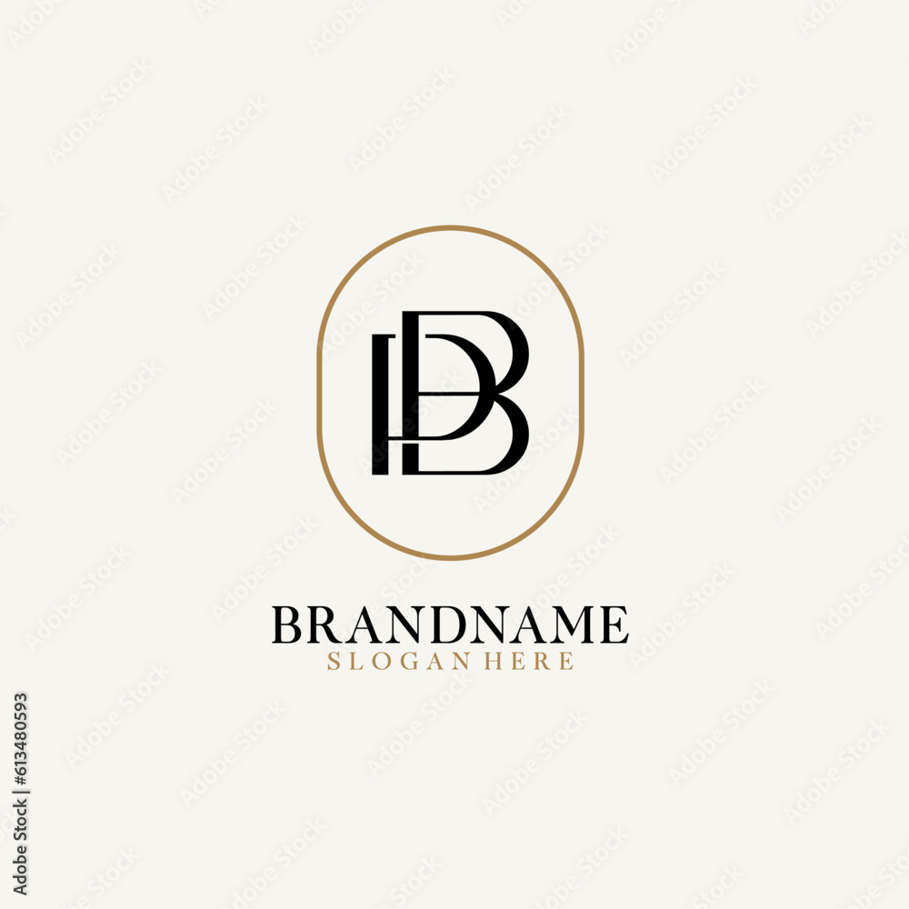 Canvas Prints luxury typography initial pb logo monogram vector design