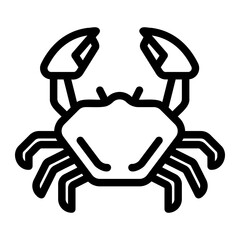 crab line icon