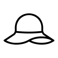 pamela hat line icon