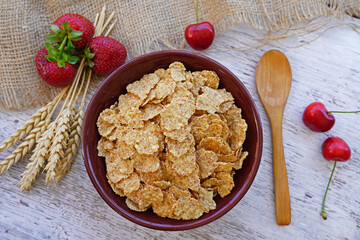 healthy breakfast with nesfit corn flakes