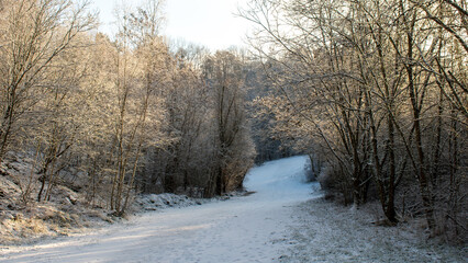 Winter Landscape around Dudelange in Luxembourg