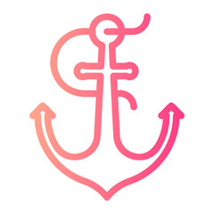 Obraz premium anchor gradient icon
