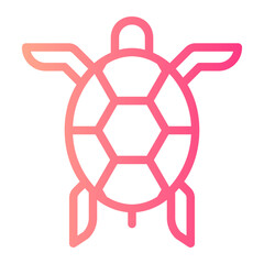Obraz premium turtle gradient icon
