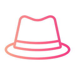 fedora hat gradient icon