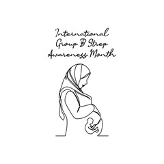 line art of international B strep awareness month good for international B strep awareness month celebrate. line art. illustration.