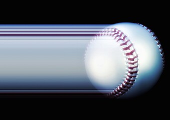 スポーツの概念で芸術的で抽象的な野球ボールの3dイラスト