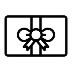 Obraz premium gift card line icon