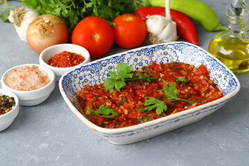 A spicy Turkish appetizer 