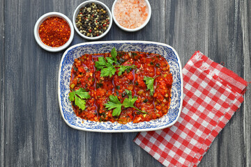 A spicy Turkish appetizer 