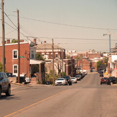 Downtown of Small North Eastern Town in Summer