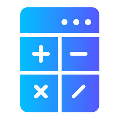 Obraz premium calculator gradient icon
