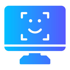 Obraz premium face id gradient icon