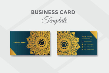 Business visiting card mandala decorative nice color design template