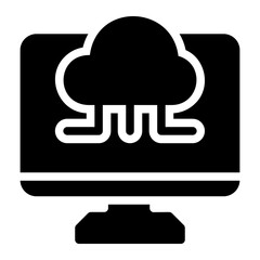 cloud glyph icon