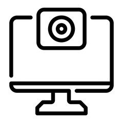 web camera line icon