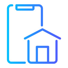 smart home gradient icon
