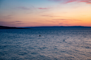 Sonnenuntergang an der kroatischen Küste