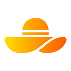 sun hat gradient icon