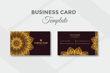 Vector nice color mandala corporate business card design