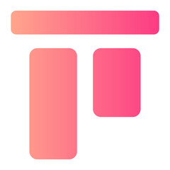 top alignment gradient icon