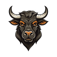 Bull head mascot. Logo design. Illustration for printing on t-shirts. - 613488719