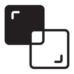 Obraz premium intersect glyph icon