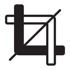 crop glyph icon