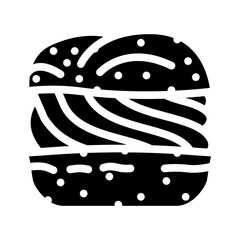 vanilla cream puff food snack glyph icon vector. vanilla cream puff food snack sign. isolated symbol illustration