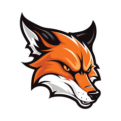 Fox head mascot. Logo design. Illustration for printing on t-shirts.