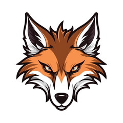 Fox head mascot. Logo design. Illustration for printing on t-shirts.