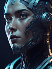 Meta human with advanced technology 