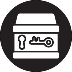 house lock glyph icon