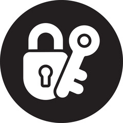 padlock glyph icon