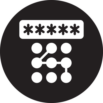 pincode glyph icon