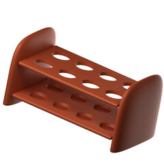 test tube rack icon isolated on the white background 