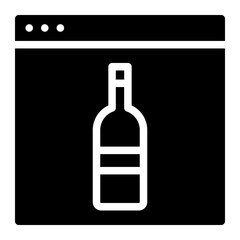 wine bottle glyph 