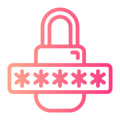 password gradient icon