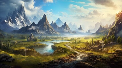 Fantasy Landscape Game Art