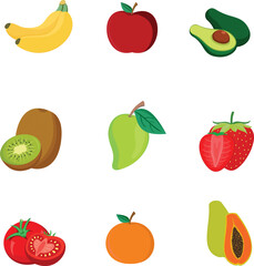 fruit pack vector art illustration cartoon design